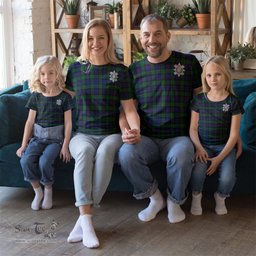 ScotsTee Shop Scottish Black Watch Clan Crest Tartan T Shirt for Family Tartan Matching Family T Shirts