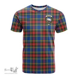 ScotsTee Shop Scottish Bethune Clan Crest Tartan T Shirt for Family Tartan Matching Family T Shirts