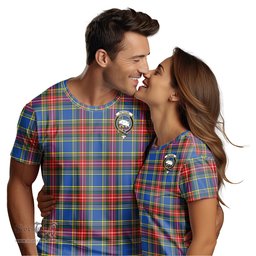 ScotsTee Shop Scottish Bethune Clan Crest Tartan T Shirt for Family Tartan Matching Family T Shirts