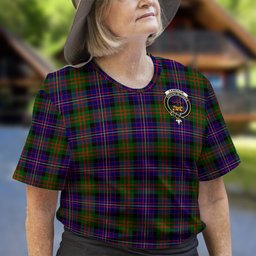 ScotsTee Shop Scottish Cameron of Erracht Modern Clan Crest Tartan T Shirt for Family Tartan Matching Family T Shirts
