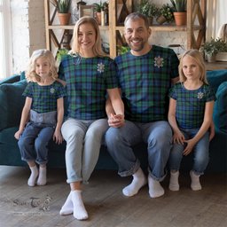 ScotsTee Shop Scottish Black Watch Ancient Clan Crest Tartan T Shirt for Family Tartan Matching Family T Shirts
