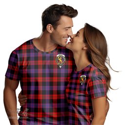 ScotsTee Shop Scottish Broun Modern Clan Crest Tartan T Shirt for Family Tartan Matching Family T Shirts