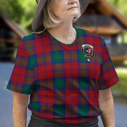 ScotsTee Shop Scottish Byres (Byses) Clan Crest Tartan T Shirt for Family Tartan Matching Family T Shirts