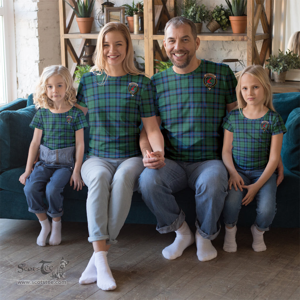 ScotsTee Shop Scottish Armstrong Ancient Clan Crest Tartan T Shirt for Family Tartan Matching Family T Shirts