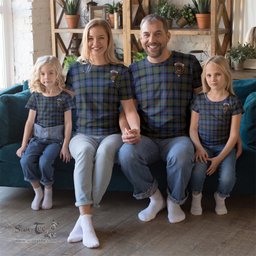 ScotsTee Shop Scottish Cameron of Erracht Ancient Clan Crest Tartan T Shirt for Family Tartan Matching Family T Shirts