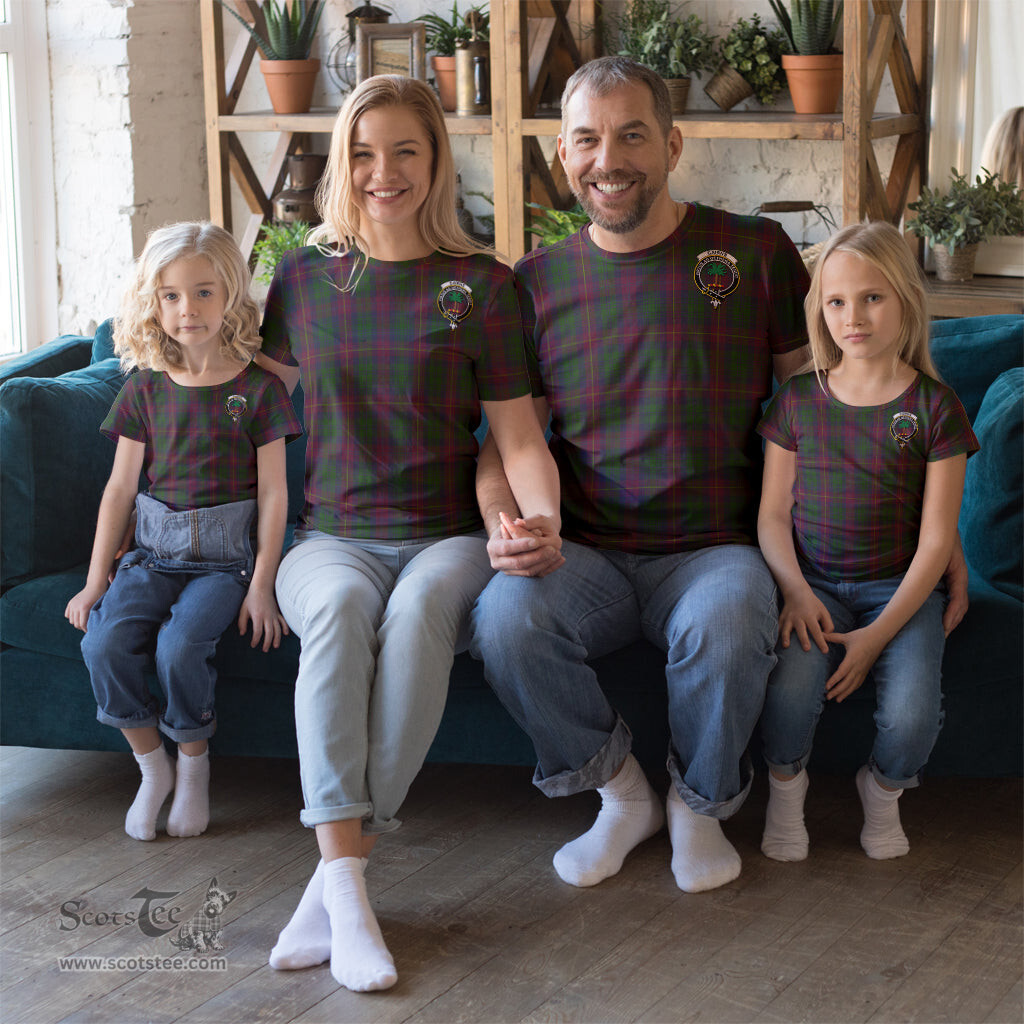 ScotsTee Shop Scottish Cairns Clan Crest Tartan T Shirt for Family Tartan Matching Family T Shirts