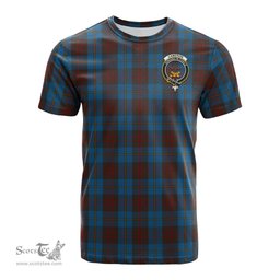 ScotsTee Shop Scottish Cameron Hunting Clan Crest Tartan T Shirt for Family Tartan Matching Family T Shirts