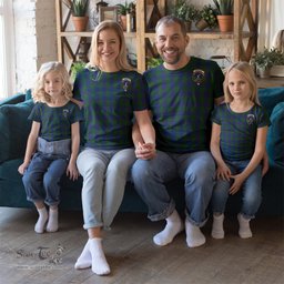 ScotsTee Shop Scottish Barclay Clan Crest Tartan T Shirt for Family Tartan Matching Family T Shirts