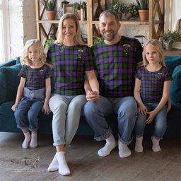 ScotsTee Shop Scottish Blair Modern Clan Crest Tartan T Shirt for Family Tartan Matching Family T Shirts