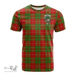 ScotsTee Shop Scottish Burnett Ancient Clan Crest Tartan T Shirt for Family Tartan Matching Family T Shirts