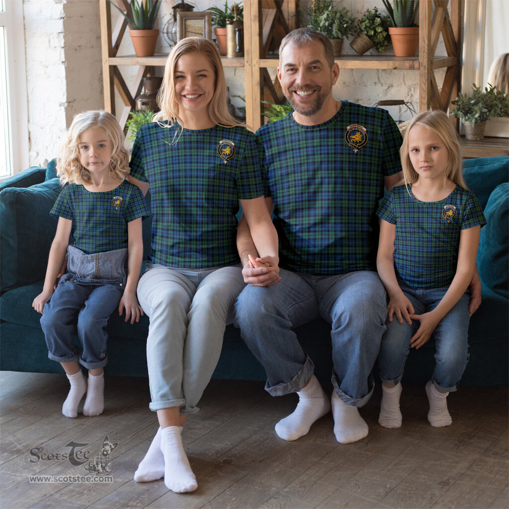 ScotsTee Shop Scottish Campbell Ancient 02 Clan Crest Tartan T Shirt for Family Tartan Matching Family T Shirts