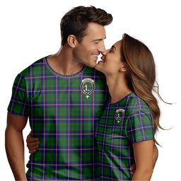 ScotsTee Shop Scottish Carmichael Modern Clan Crest Tartan T Shirt for Family Tartan Matching Family T Shirts