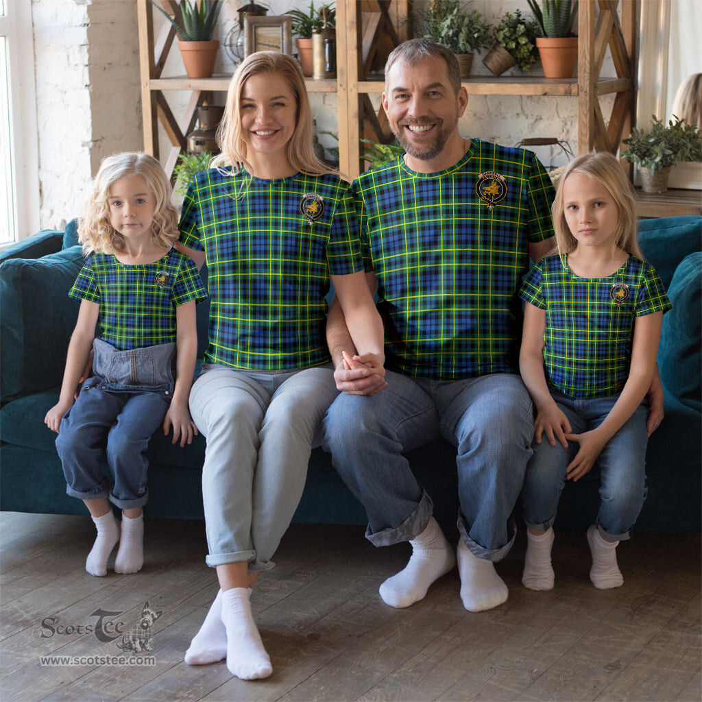 ScotsTee Shop Scottish Campbell of Breadalbane Ancient Clan Crest Tartan T Shirt for Family Tartan Matching Family T Shirts