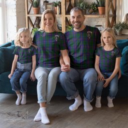 ScotsTee Shop Scottish Carmichael Clan Crest Tartan T Shirt for Family Tartan Matching Family T Shirts