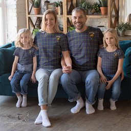 ScotsTee Shop Scottish Campbell Argyll Modern Clan Crest Tartan T Shirt for Family Tartan Matching Family T Shirts