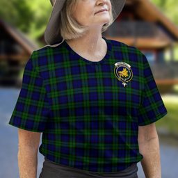ScotsTee Shop Scottish Campbell Modern Clan Crest Tartan T Shirt for Family Tartan Matching Family T Shirts