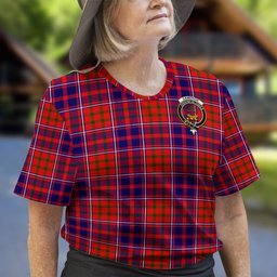 ScotsTee Shop Scottish Cameron of Lochiel Modern Clan Crest Tartan T Shirt for Family Tartan Matching Family T Shirts