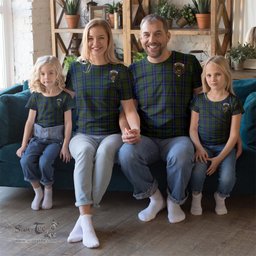 ScotsTee Shop Scottish Cameron of Lochiel Hunting Clan Crest Tartan T Shirt for Family Tartan Matching Family T Shirts