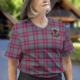 ScotsTee Shop Scottish Crawford Ancient Clan Crest Tartan T Shirt for Family Tartan Matching Family T Shirts
