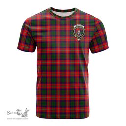 ScotsTee Shop Scottish Charteris Clan Crest Tartan T Shirt for Family Tartan Matching Family T Shirts