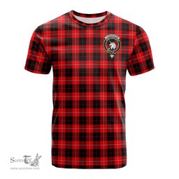 ScotsTee Shop Scottish Cunningham Modern Clan Crest Tartan T Shirt for Family Tartan Matching Family T Shirts