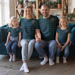 ScotsTee Shop Scottish Douglas Clan Crest Tartan T Shirt for Family Tartan Matching Family T Shirts