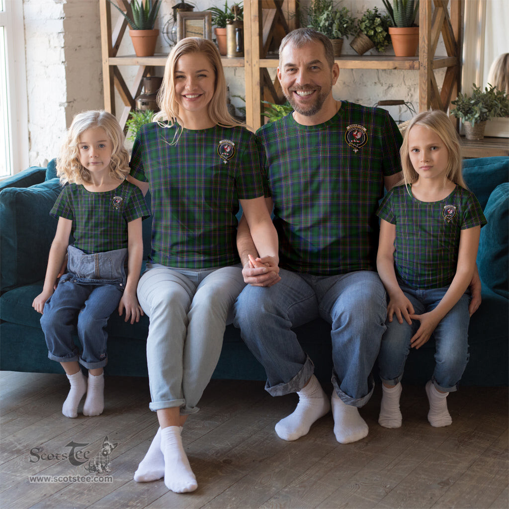 ScotsTee Shop Scottish Cockburn Clan Crest Tartan T Shirt for Family Tartan Matching Family T Shirts