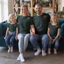 ScotsTee Shop Scottish Cockburn Clan Crest Tartan T Shirt for Family Tartan Matching Family T Shirts
