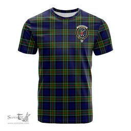 ScotsTee Shop Scottish Colquhoun Modern Clan Crest Tartan T Shirt for Family Tartan Matching Family T Shirts