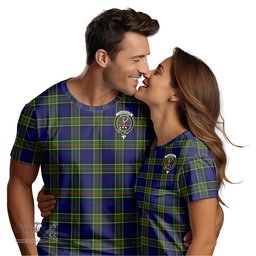 ScotsTee Shop Scottish Colquhoun Modern Clan Crest Tartan T Shirt for Family Tartan Matching Family T Shirts