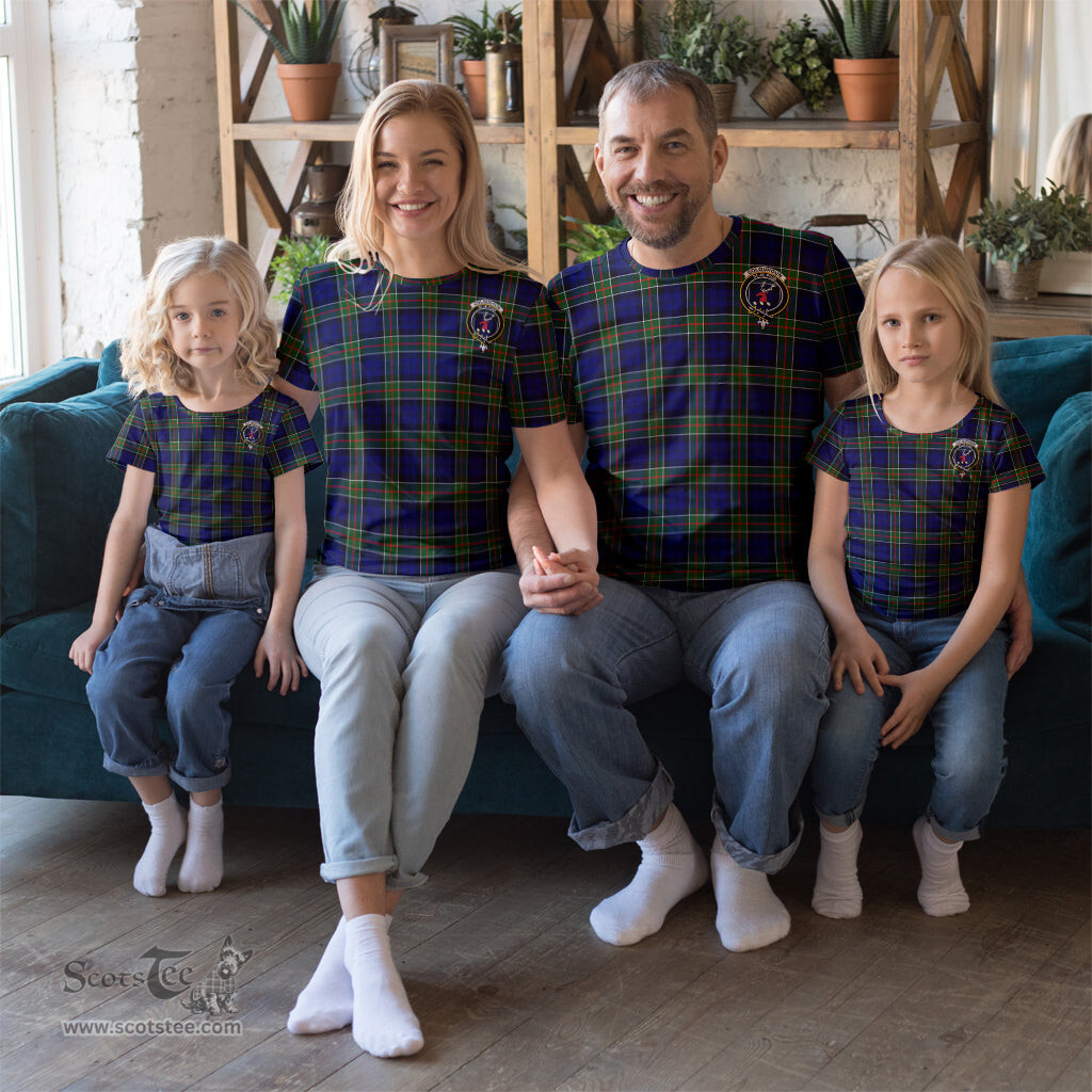 ScotsTee Shop Scottish Colquhoun Modern Clan Crest Tartan T Shirt for Family Tartan Matching Family T Shirts