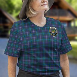 ScotsTee Shop Scottish Douglas Modern Clan Crest Tartan T Shirt for Family Tartan Matching Family T Shirts