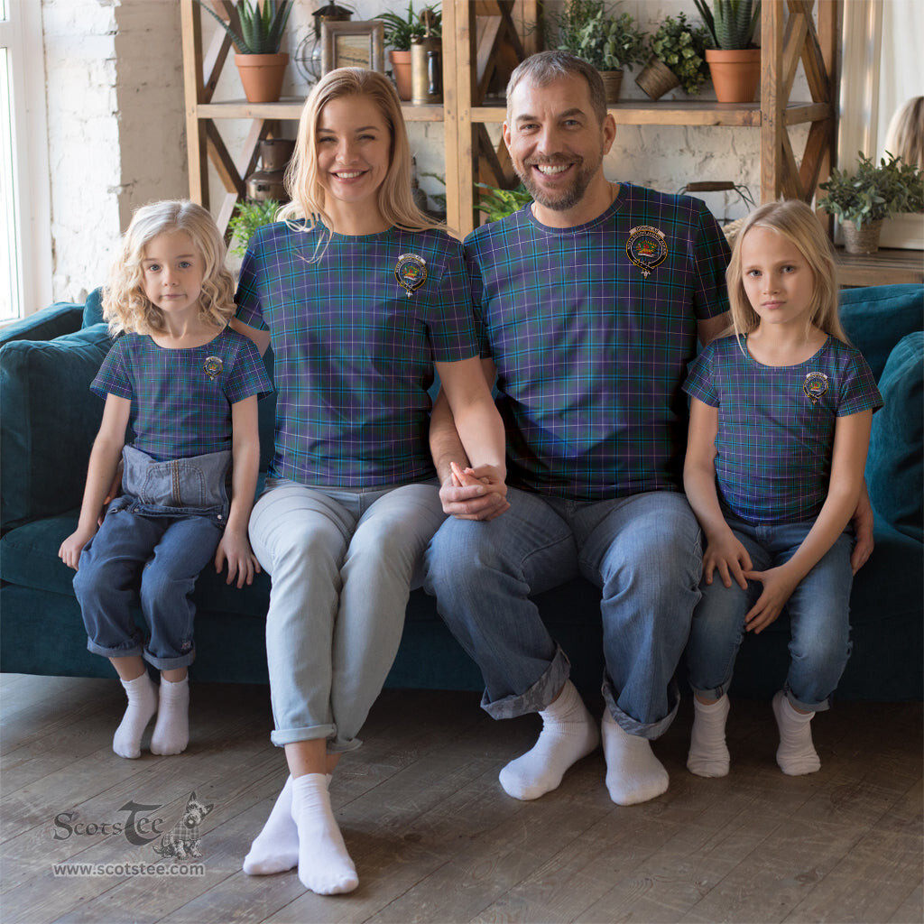 ScotsTee Shop Scottish Douglas Modern Clan Crest Tartan T Shirt for Family Tartan Matching Family T Shirts