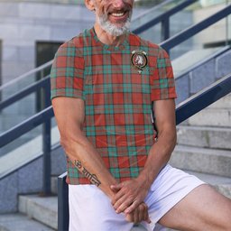 ScotsTee Shop Scottish Dunbar Ancient Clan Crest Tartan T Shirt for Family Tartan Matching Family T Shirts