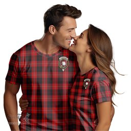 ScotsTee Shop Scottish Cunningham Clan Crest Tartan T Shirt for Family Tartan Matching Family T Shirts