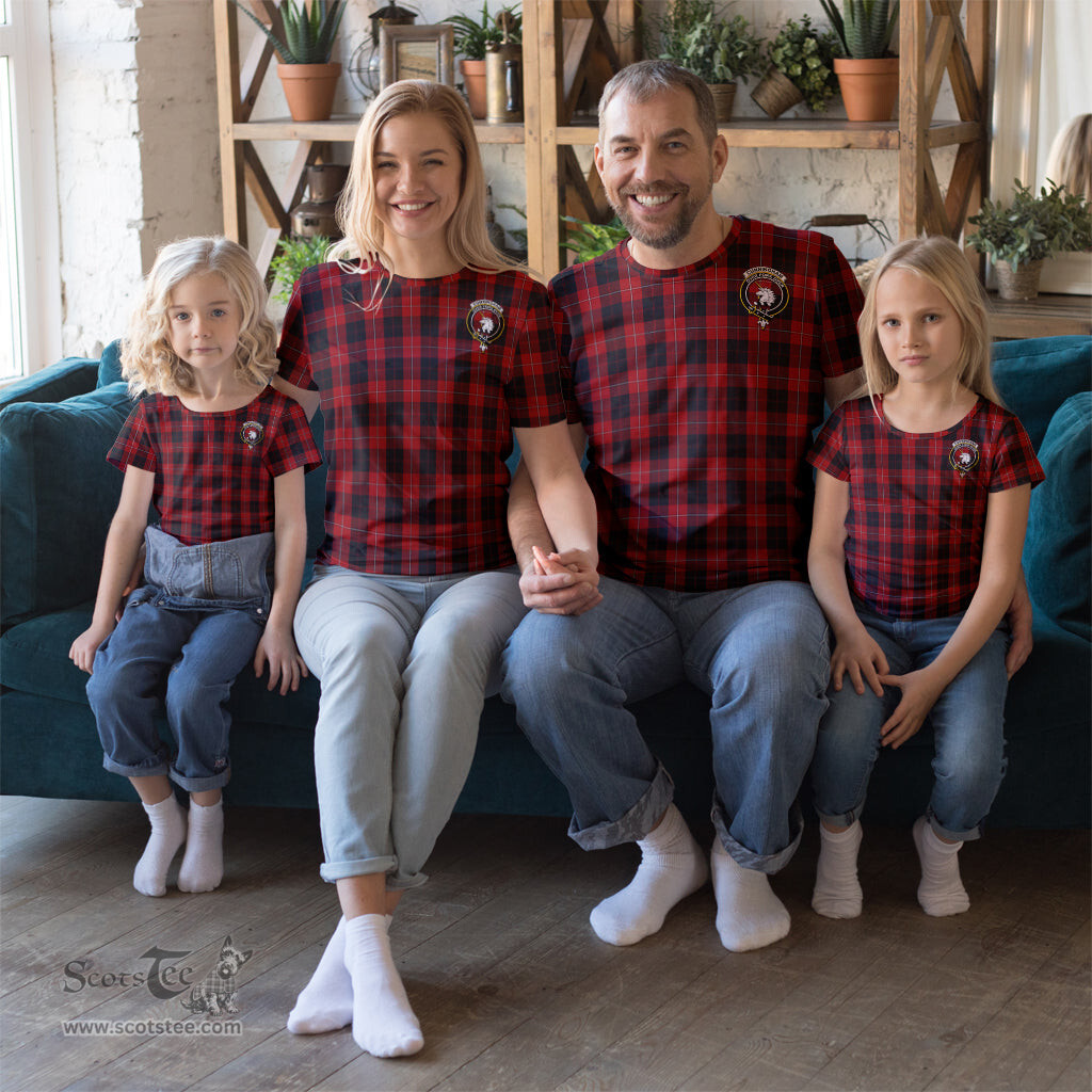 ScotsTee Shop Scottish Cunningham Clan Crest Tartan T Shirt for Family Tartan Matching Family T Shirts