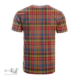 ScotsTee Shop Scottish Drummond of Strathallan Modern Clan Crest Tartan T Shirt for Family Tartan Matching Family T Shirts