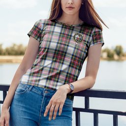 ScotsTee Shop Scottish Dennistoun Clan Crest Tartan T Shirt for Family Tartan Matching Family T Shirts