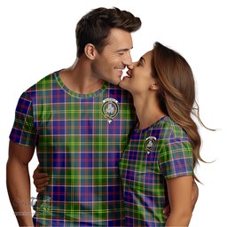 ScotsTee Shop Scottish Dalrymple Clan Crest Tartan T Shirt for Family Tartan Matching Family T Shirts