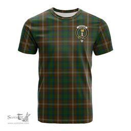 ScotsTee Shop Scottish Chisholm Hunting Clan Crest Tartan T Shirt for Family Tartan Matching Family T Shirts