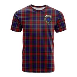 ScotsTee Shop Scottish Clark (Lion) Red Clan Crest Tartan T Shirt for Family Tartan Matching Family T Shirts