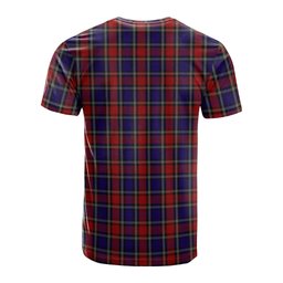 ScotsTee Shop Scottish Clark (Lion) Red Clan Crest Tartan T Shirt for Family Tartan Matching Family T Shirts