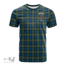 ScotsTee Shop Scottish Colquhoun Ancient Clan Crest Tartan T Shirt for Family Tartan Matching Family T Shirts