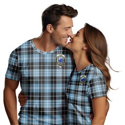 ScotsTee Shop Scottish Clark (Lion) Ancient Clan Crest Tartan T Shirt for Family Tartan Matching Family T Shirts