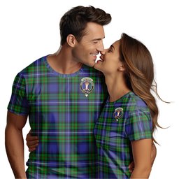 ScotsTee Shop Scottish Donnachaidh Clan Crest Tartan T Shirt for Family Tartan Matching Family T Shirts