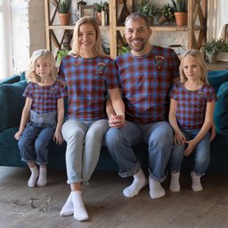 ScotsTee Shop Scottish Crichton Clan Crest Tartan T Shirt for Family Tartan Matching Family T Shirts