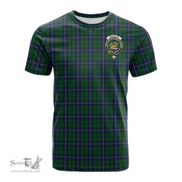 ScotsTee Shop Scottish Douglas Green Clan Crest Tartan T Shirt for Family Tartan Matching Family T Shirts
