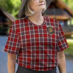 ScotsTee Shop Scottish Drummond of Perth Dress Clan Crest Tartan T Shirt for Family Tartan Matching Family T Shirts