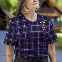 ScotsTee Shop Scottish Dunlop Modern Clan Crest Tartan T Shirt for Family Tartan Matching Family T Shirts
