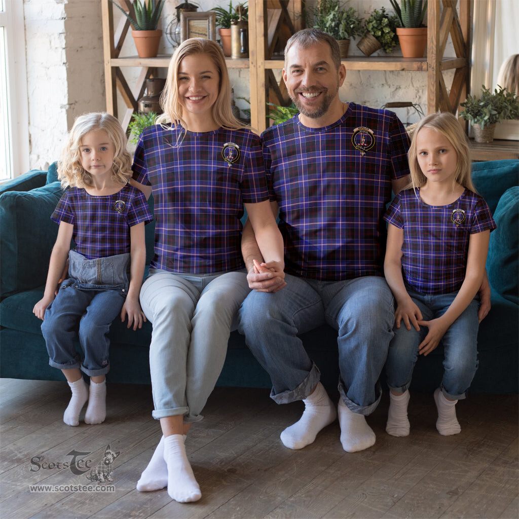 ScotsTee Shop Scottish Dunlop Modern Clan Crest Tartan T Shirt for Family Tartan Matching Family T Shirts